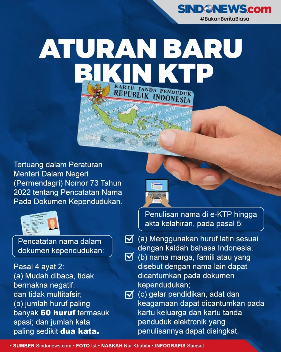 Aturan Baru Bikin KTP:...
