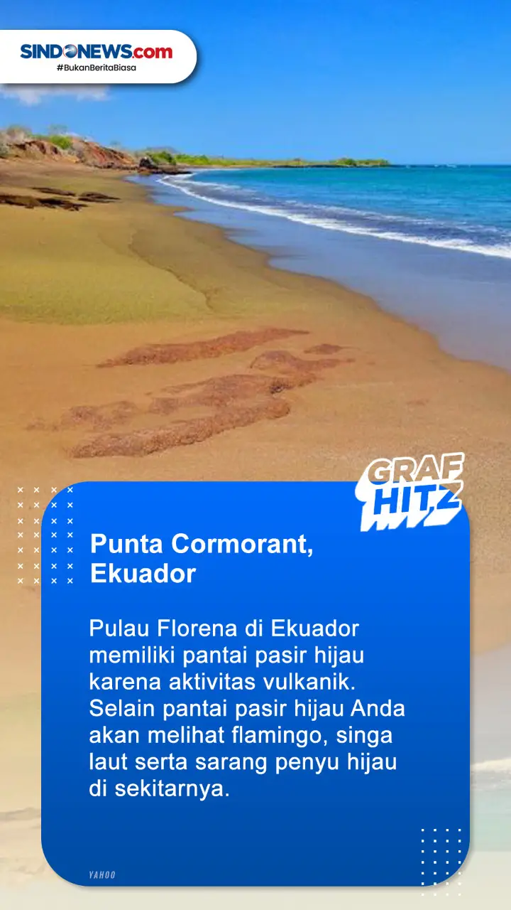 4 Pantai Berpasir Hijau...