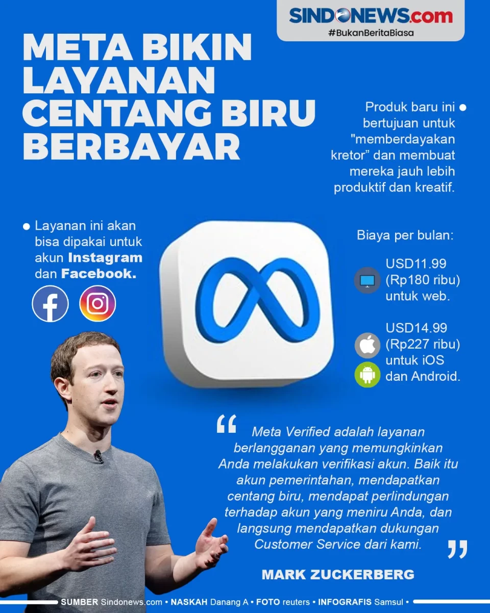 Meta Bikin Layanan Centang...