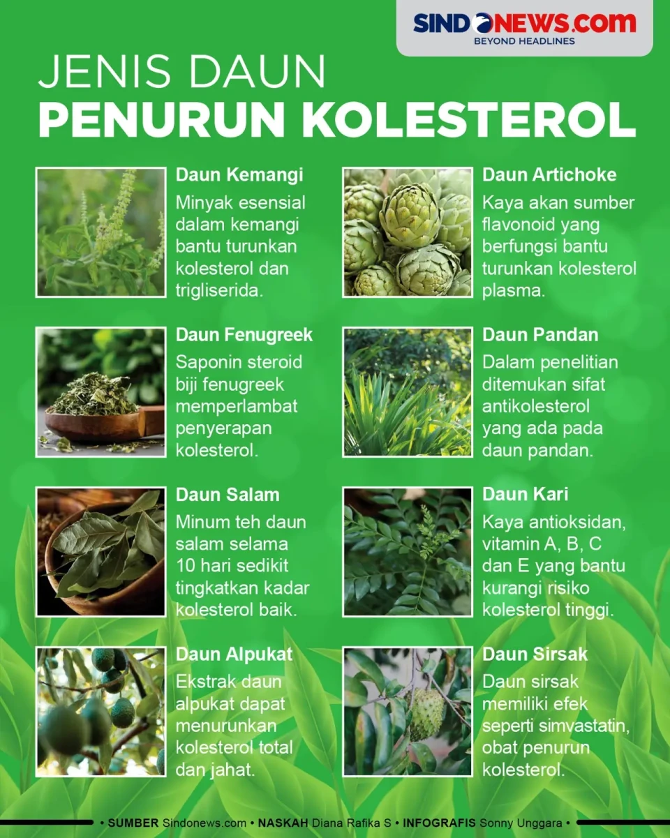 Delapan Jenis Daun untuk...