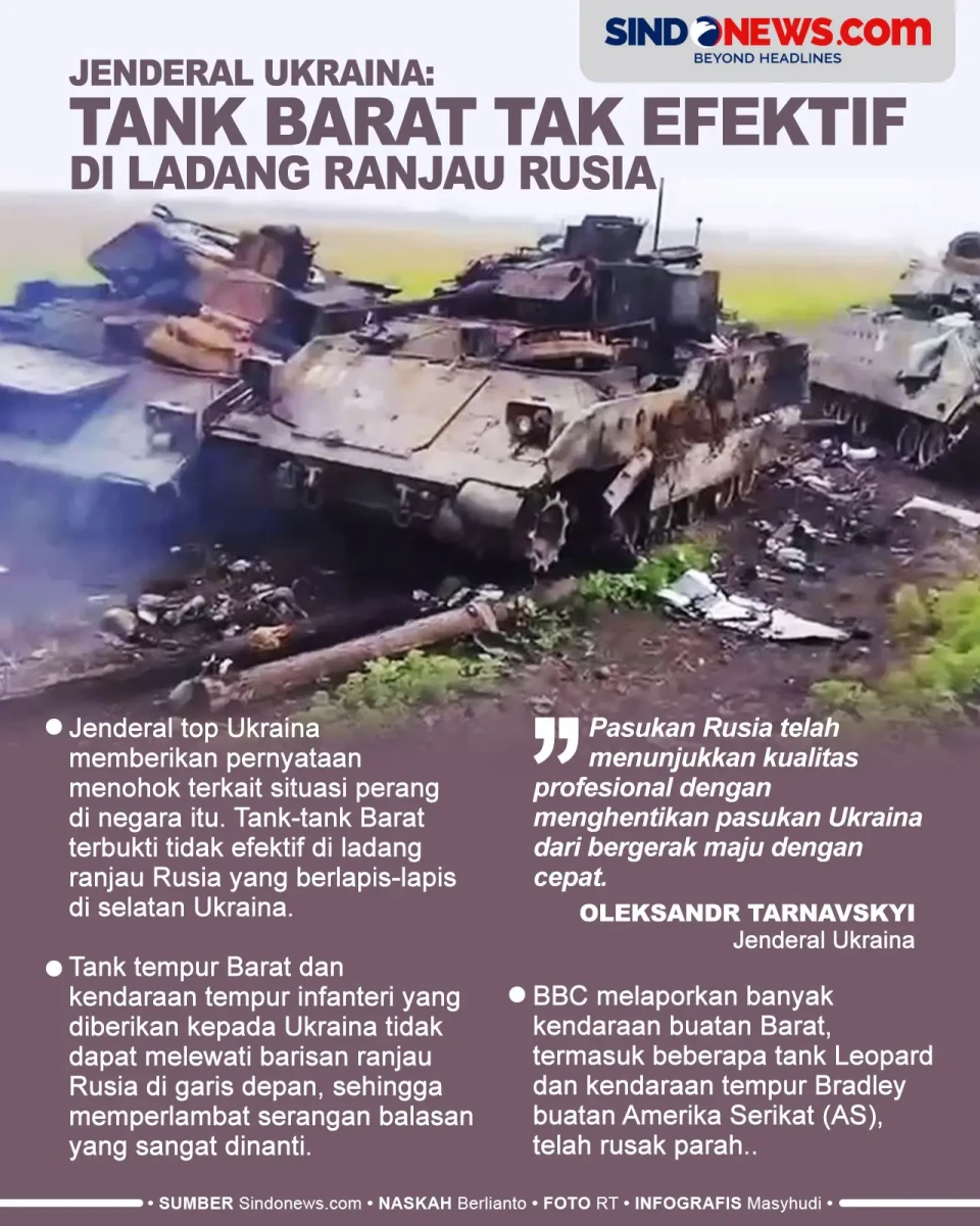 Tank Barat Ukraina Gagal...