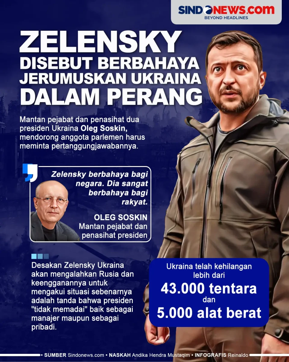 Zelensky Disebut Berbahaya,...