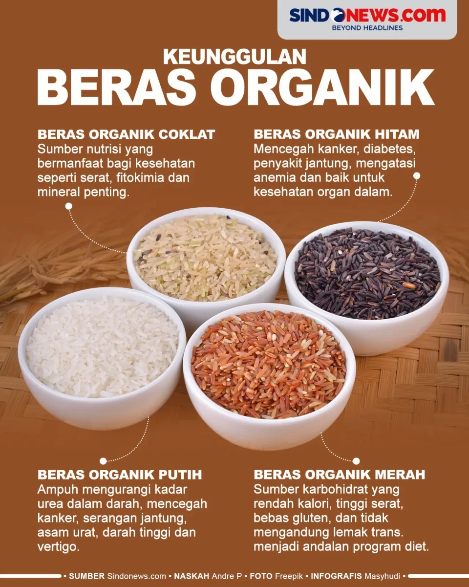 Beras Organik, Beda...