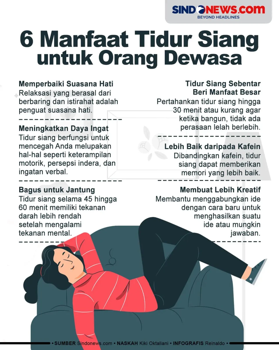 6 Manfaat Tidur Siang...