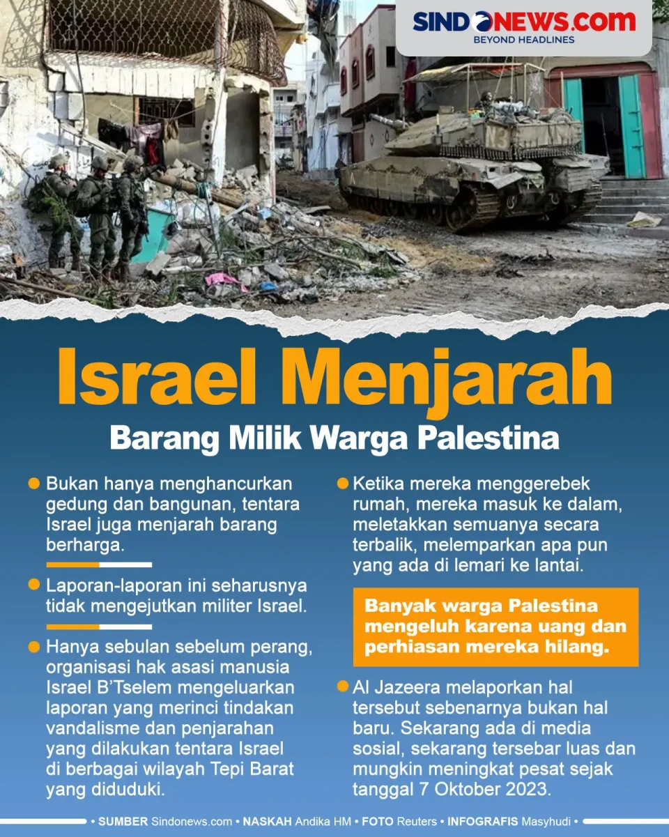 Israel Menjarah Barang...