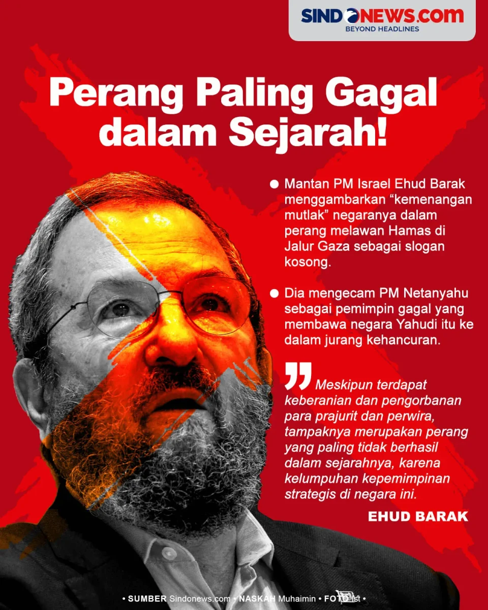 Eks PM Israel Ehud Barak:...