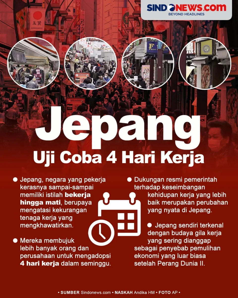 Jepang Uji Coba 4 Hari...