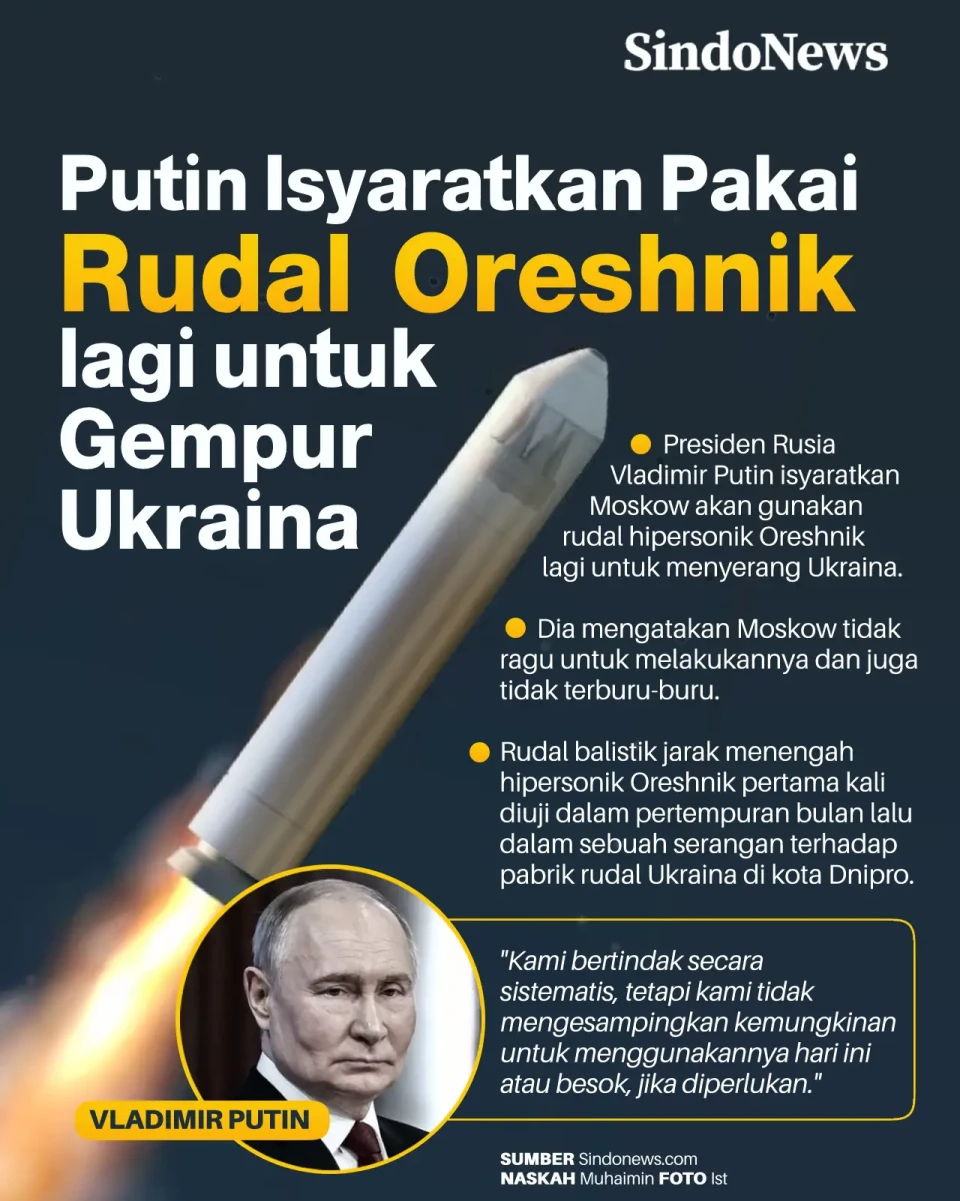 Putin Isyaratkan Rudal...