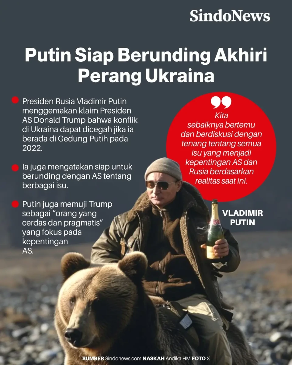 Puji Trump, Putin Siap...
