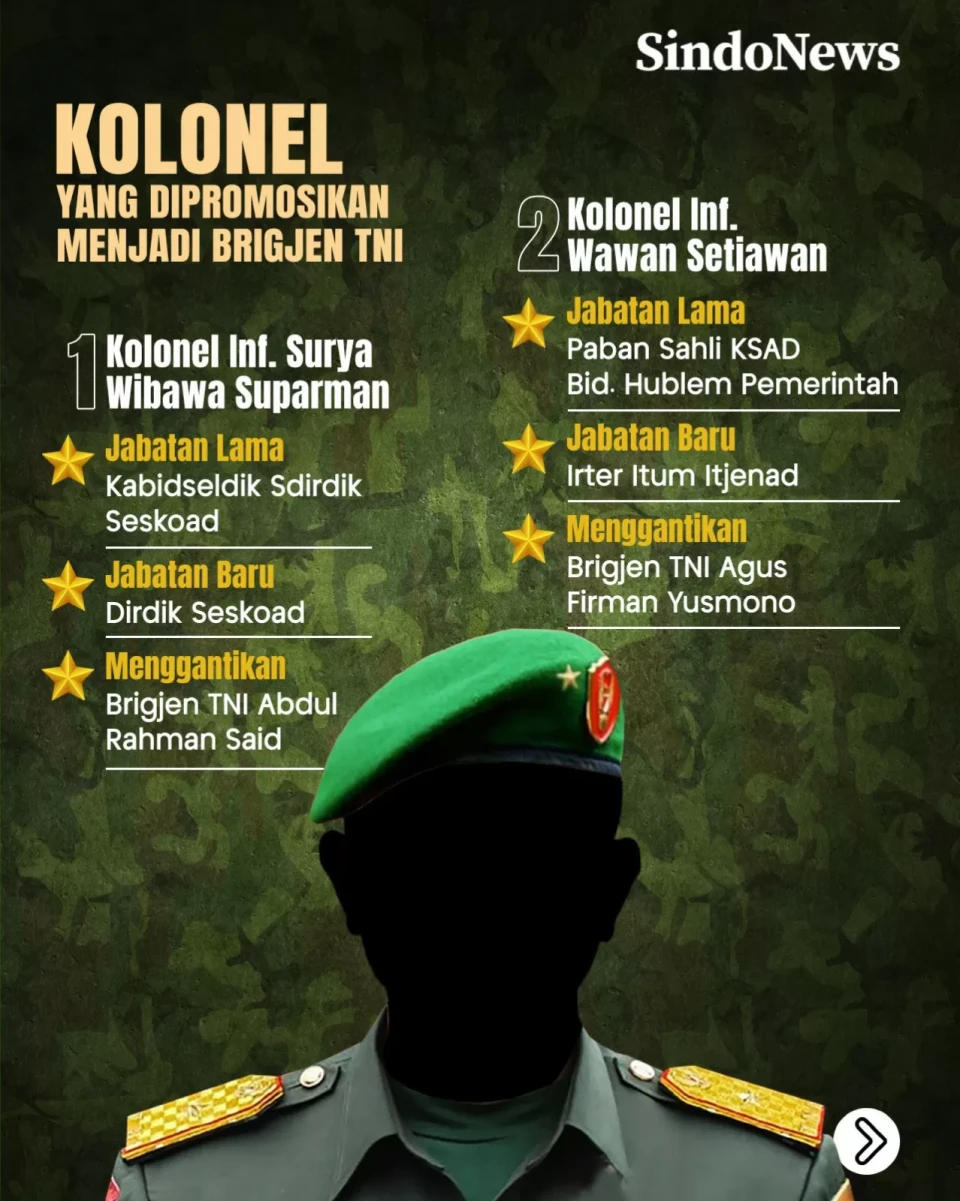 6 Kolonel Pecah Bintang...