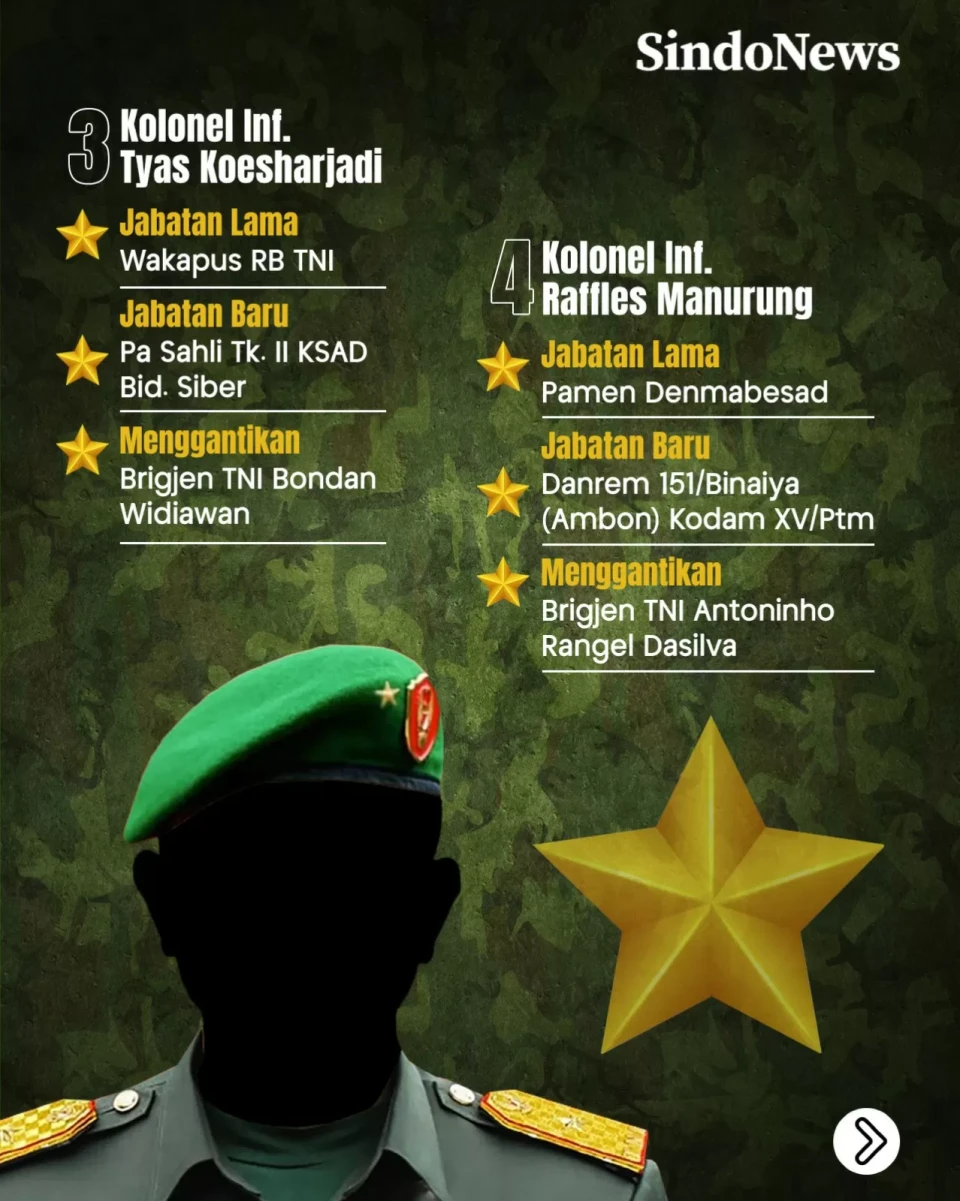 6 Kolonel Pecah Bintang...