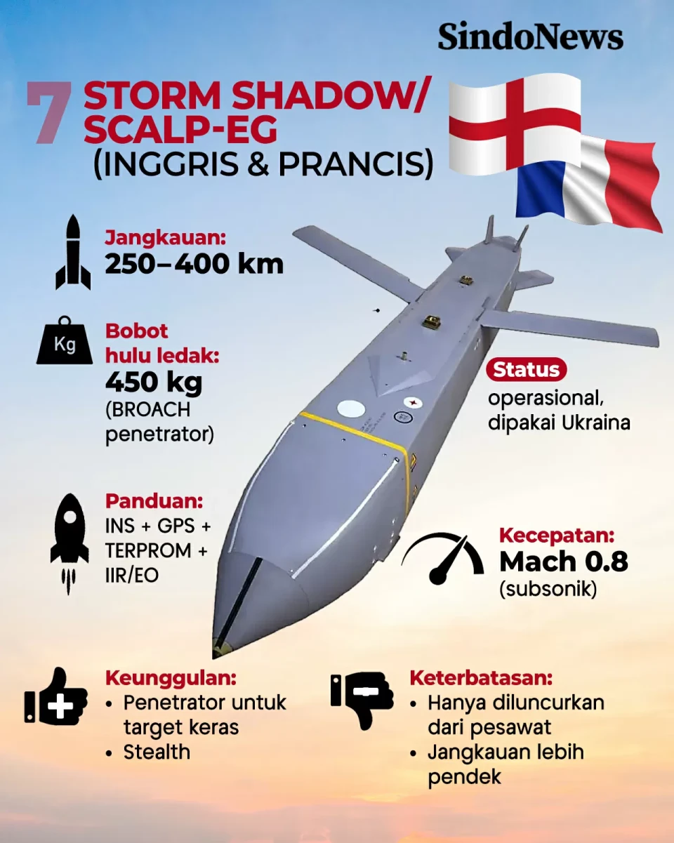 7 Rudal Jelajah Terkuat...