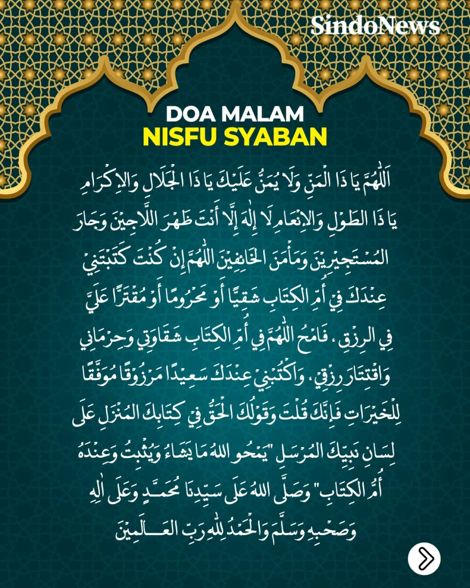 Doa Malam Nisfu Syaban...