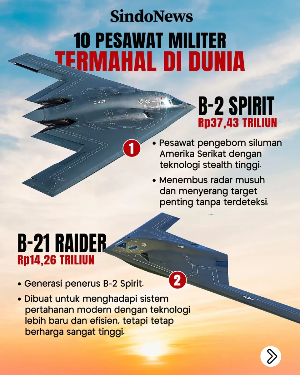 10 Pesawat Militer Termahal...